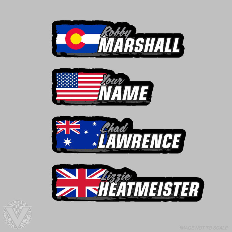 Name Grunge State Flag-10 pack