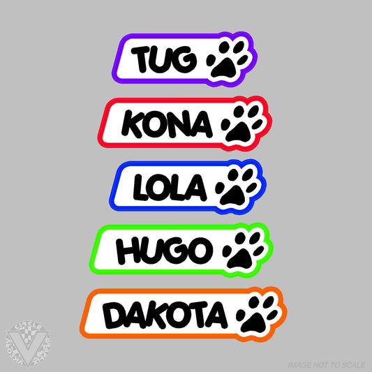 Dog Name Stickers-5 pack