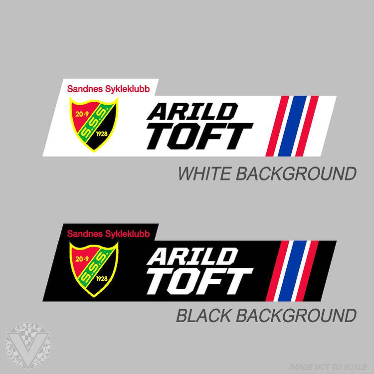 Team Sandnes Sykleklubb Name Stickers -10 pack