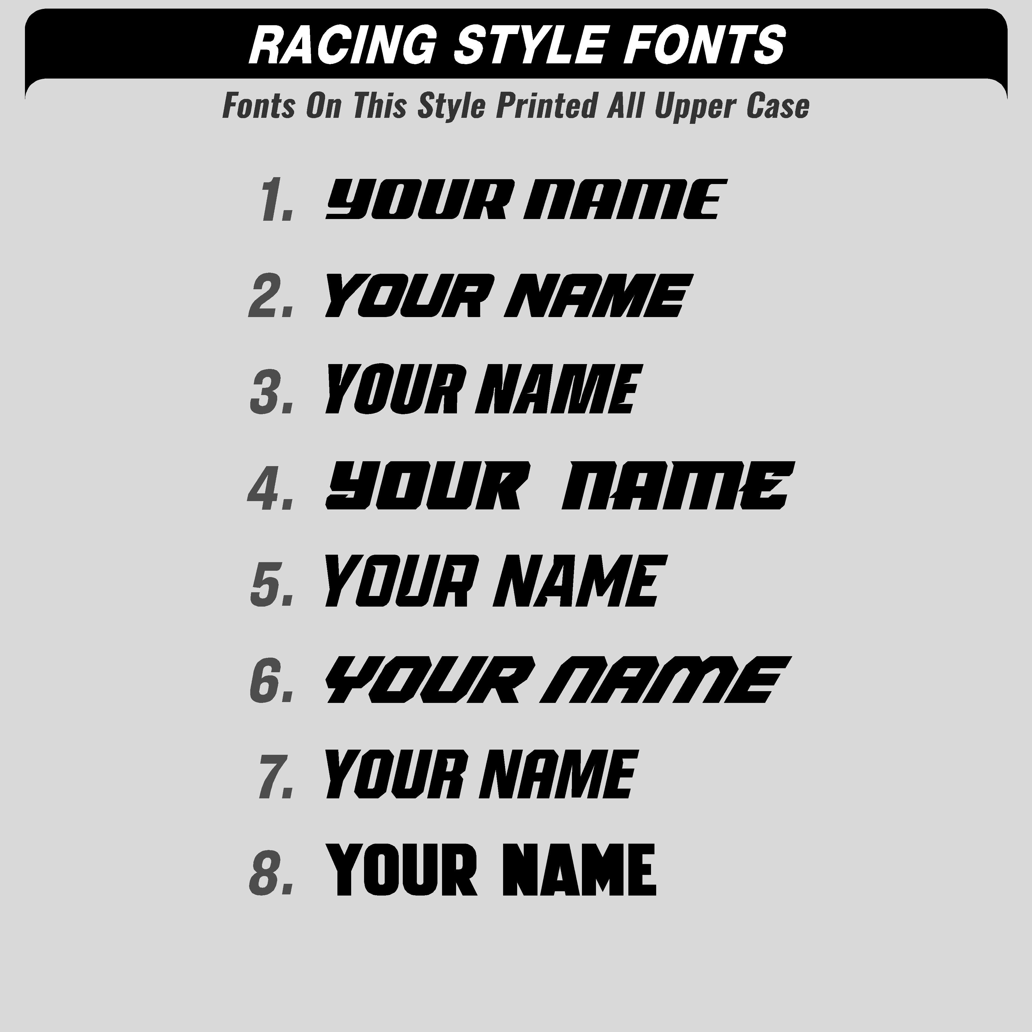 Basic Stickers Clear RACE FONTS-6 pack