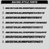 Basic Stickers Clear RACE FONTS-6 pack