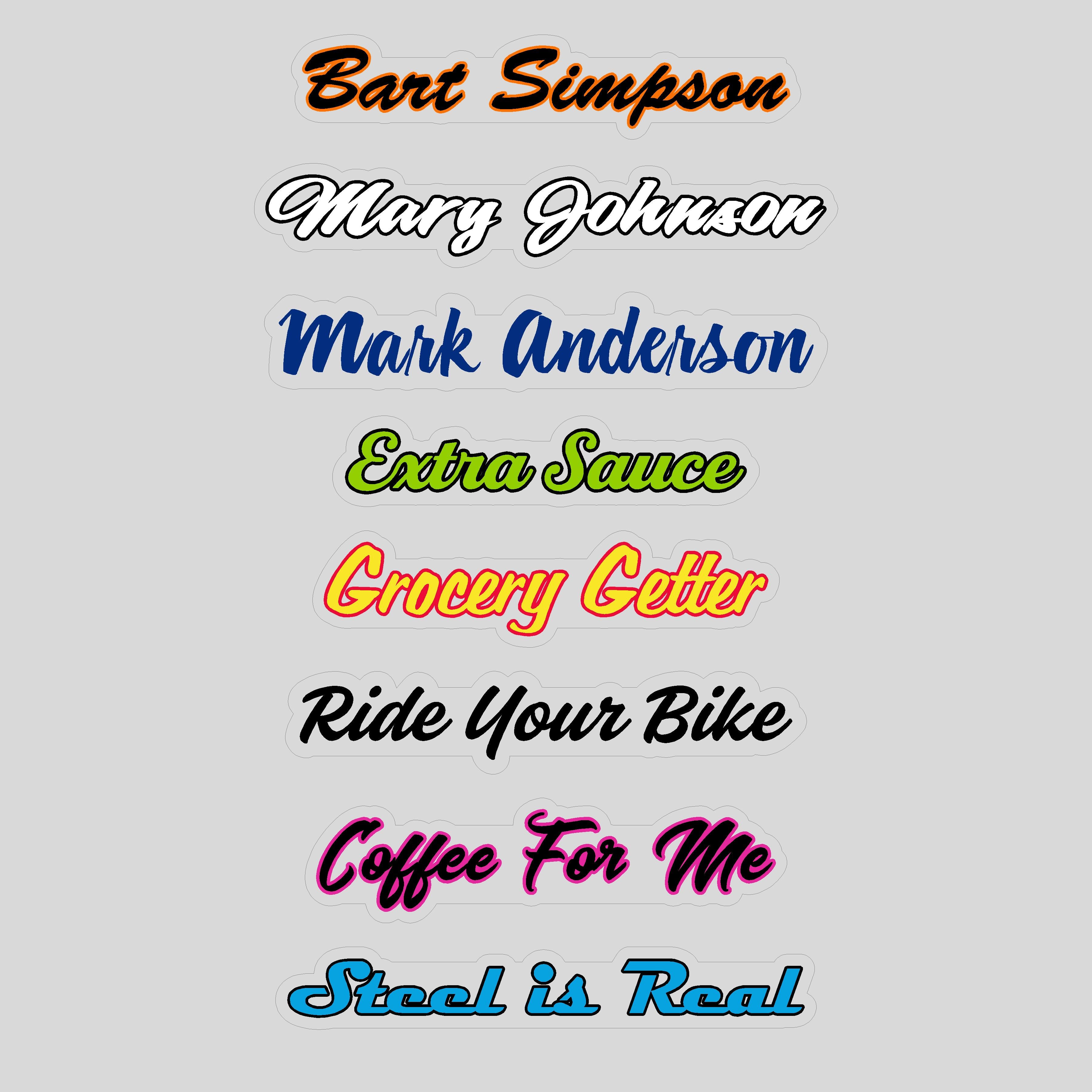 Basic Stickers Clear SCRIPT FONTS-6 pack