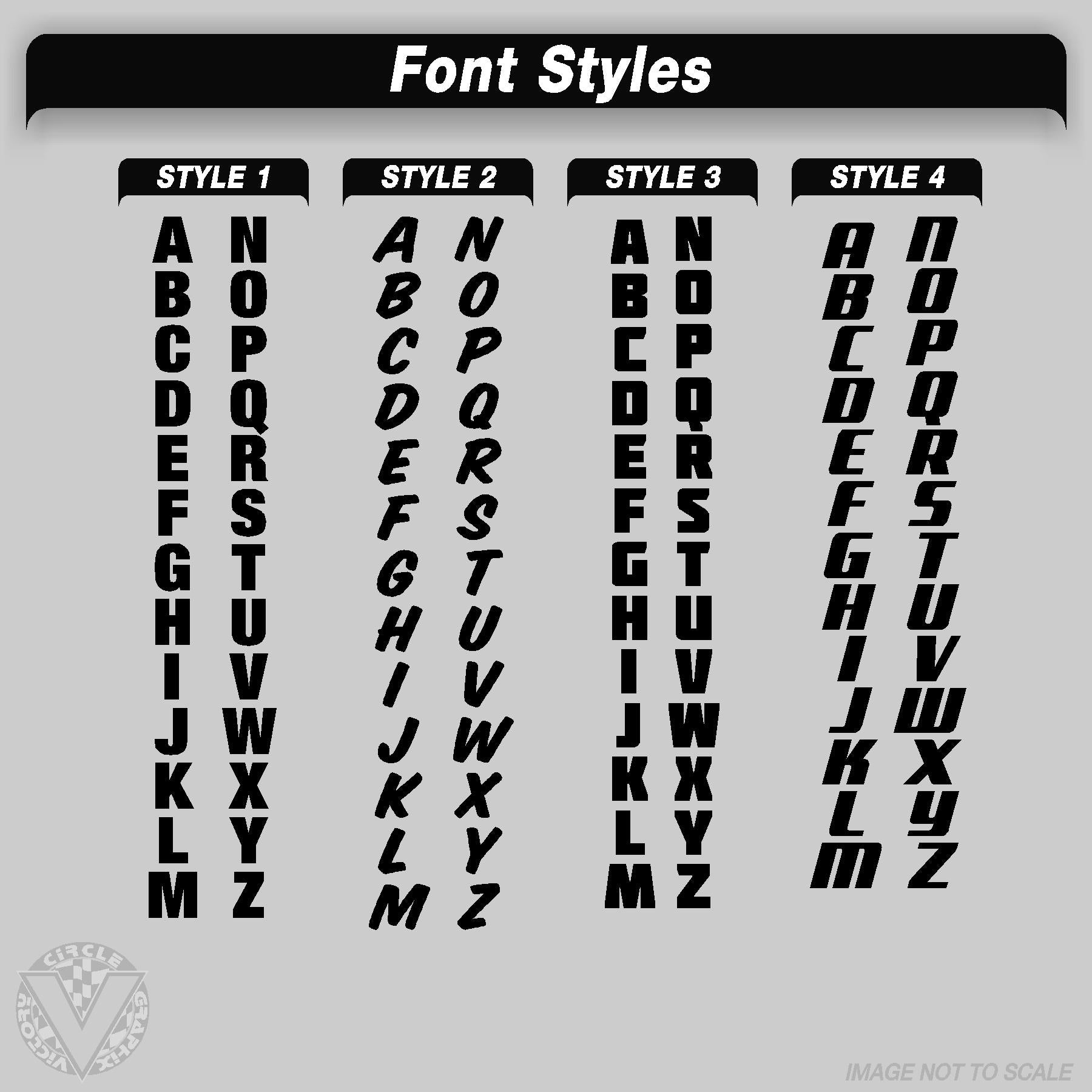 Vertical Name Stickers on Clear-6 pack