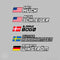 Stacked Block on Clear with Flag-6 pack