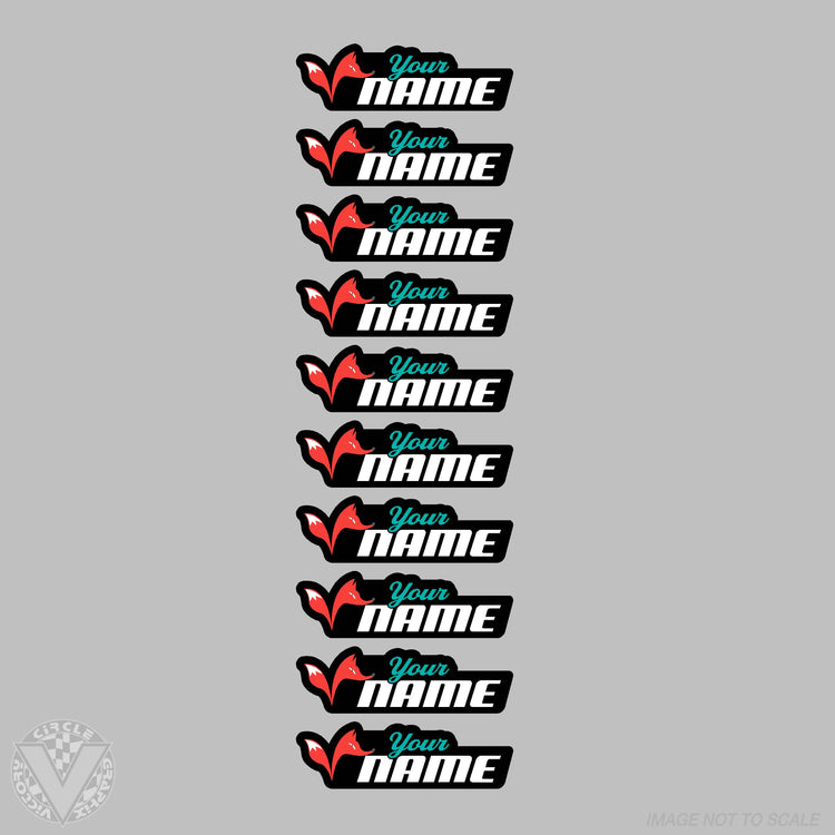 Team Vixxen Name Stickers -10 pack