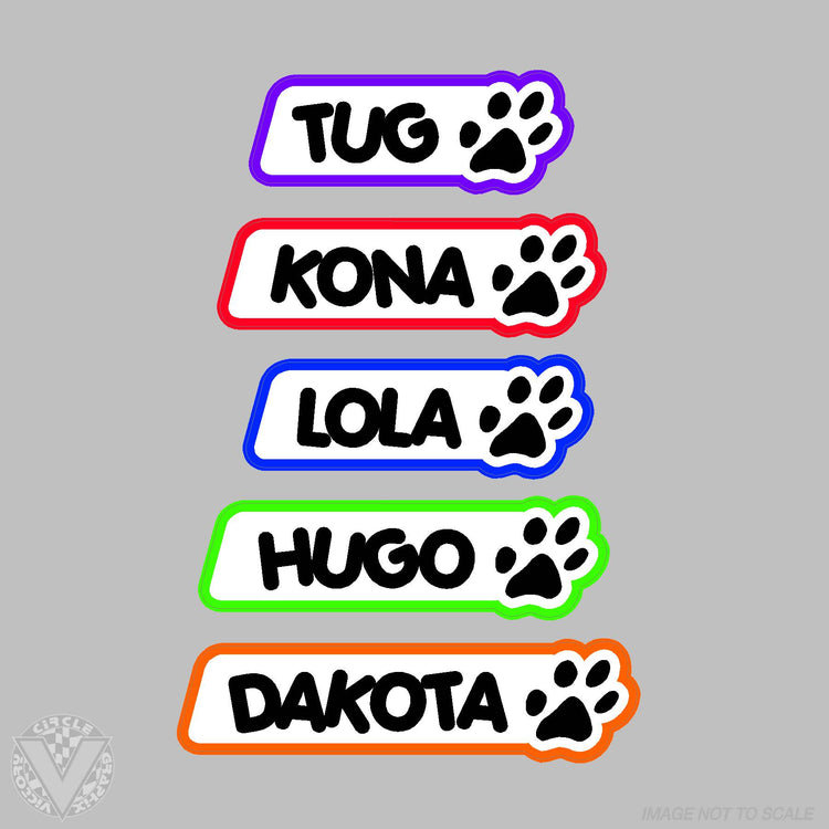Dog Name Stickers-5 pack