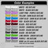 Vertical Name Stickers on Clear-6 pack