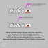 Name Stickers on Clear State Flag-6 pack