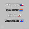 Name Stickers on Clear State Flag-6 pack