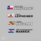 Stacked Name on Clear State Flag-6 pack