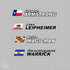 Stacked Name on Clear State Flag-6 pack