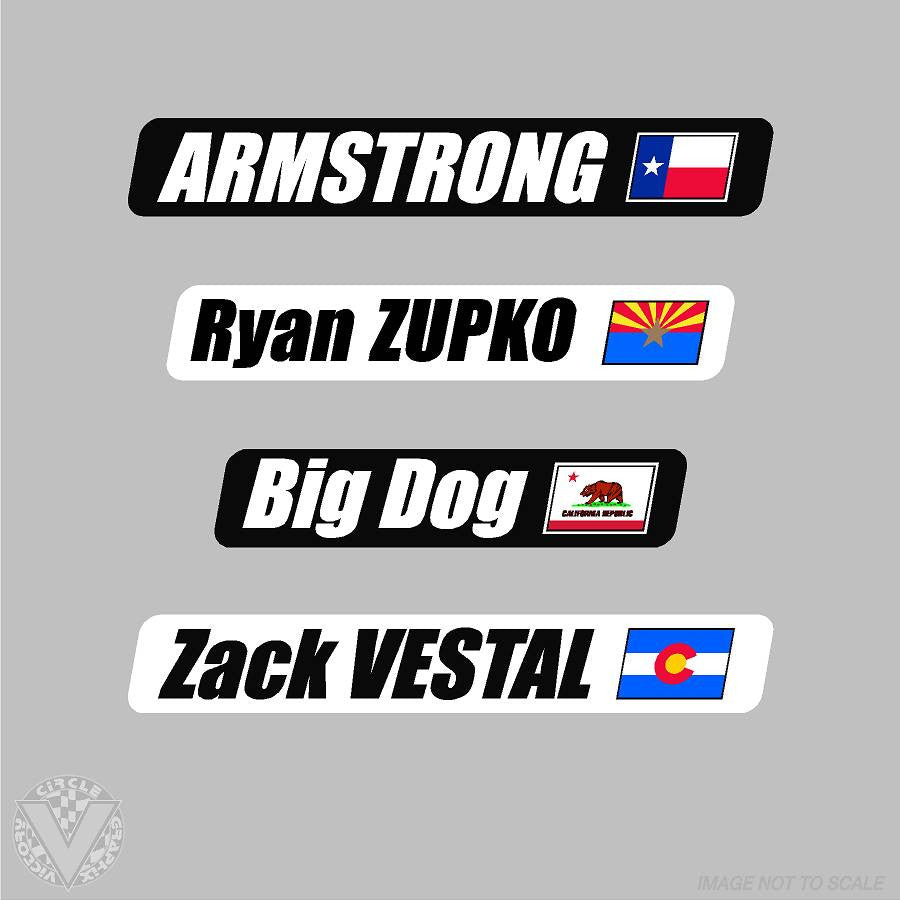Name with State Flag 10-pack