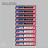Name with Country Flag Overlay - 10 pack