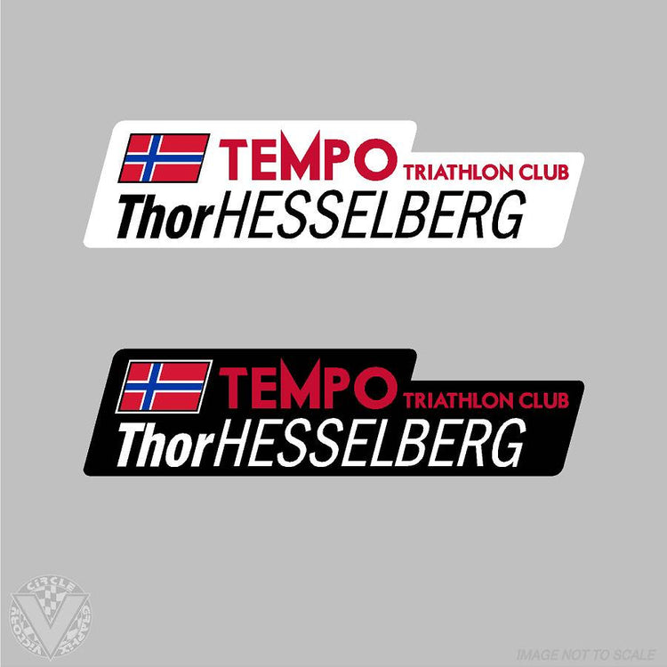 Team Tempo Triathlon Name Stickers -10 pack