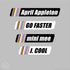 Team Ten20 Cycling Name Stickers-10 pack